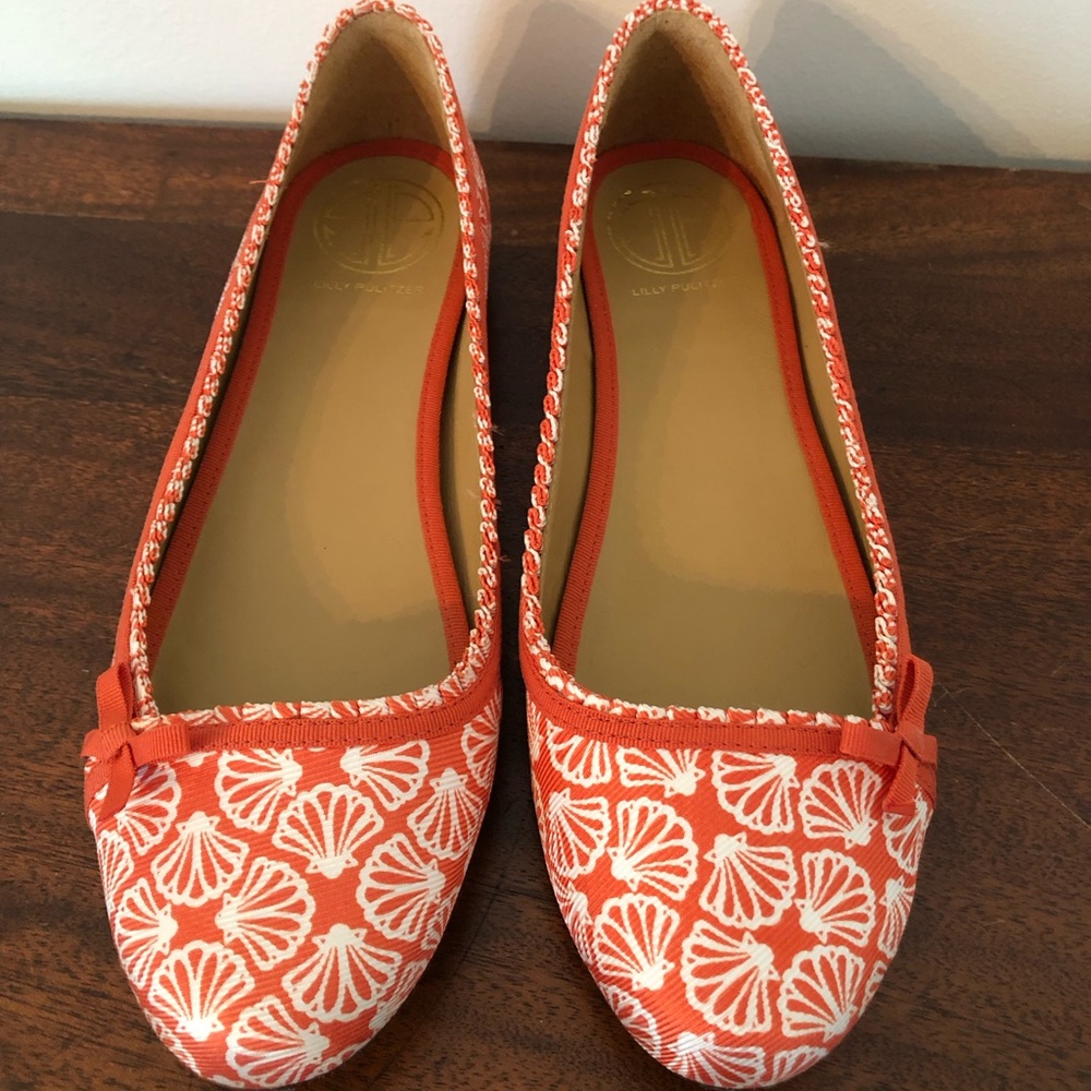 Lilly Pulitzer womens seashell flats shoes size 6.5